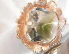 Rare Emmons Signed HUGE Crystal Vintage 60's Brooch 32J5