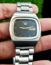 Vintage Of Seiko 5 Automatic Men Watch Day Date Japan Made 6309-8920