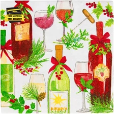 a Christmas Toast Cocktail Napkins - 20 per Package ⭐️⭐️⭐️⭐️⭐️