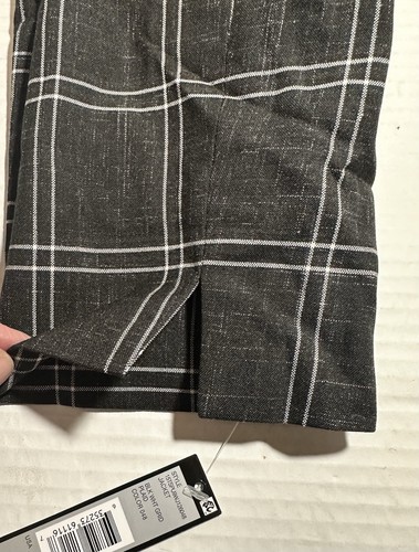 Tahari Printed Plaid Blazer Women’s Size 4P Jacket Black White Grid Workwear NWT - Picture 11 of 13