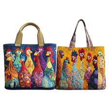 Gesteppte Tragetasche, leichte Handtasche mit Tiermuster