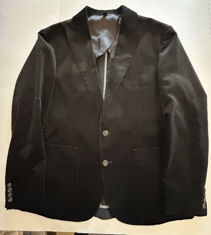 J.Crew Ludlow Hombres 40S Negro Pana Blazer Algodón Informal Deportes Abrigo Chaqueta Foto 2 de 4
