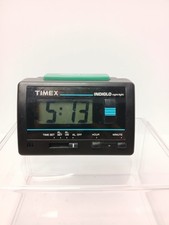 Timex Indiglo Blue Night Light Digital Travel Alarm Clock Tested & Works
