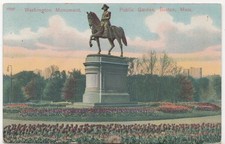 Washington Monument Public Garden Boston Massachusetts Postcard