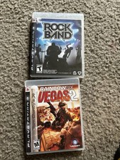 PS3 PlayStation 3 Video Game Bundle Rainbowsix Vegas & Rock Band