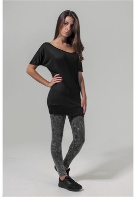 Build Your Brand T-Shirt Damen Ladies ViskoseTee schwarz Basics, Streetwear