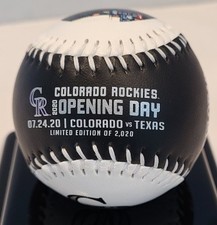 Colorado Rockies 2020 Opening Day Baseball With Display Case