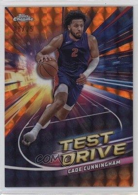 2024-25 Chrome Test Drive Orange Geometric Refractor 8/25 Cade Cunningham 1bi0