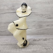Pierrot French Clown Candle Sculptured Candle Collectible Unburned Art Deco 10"