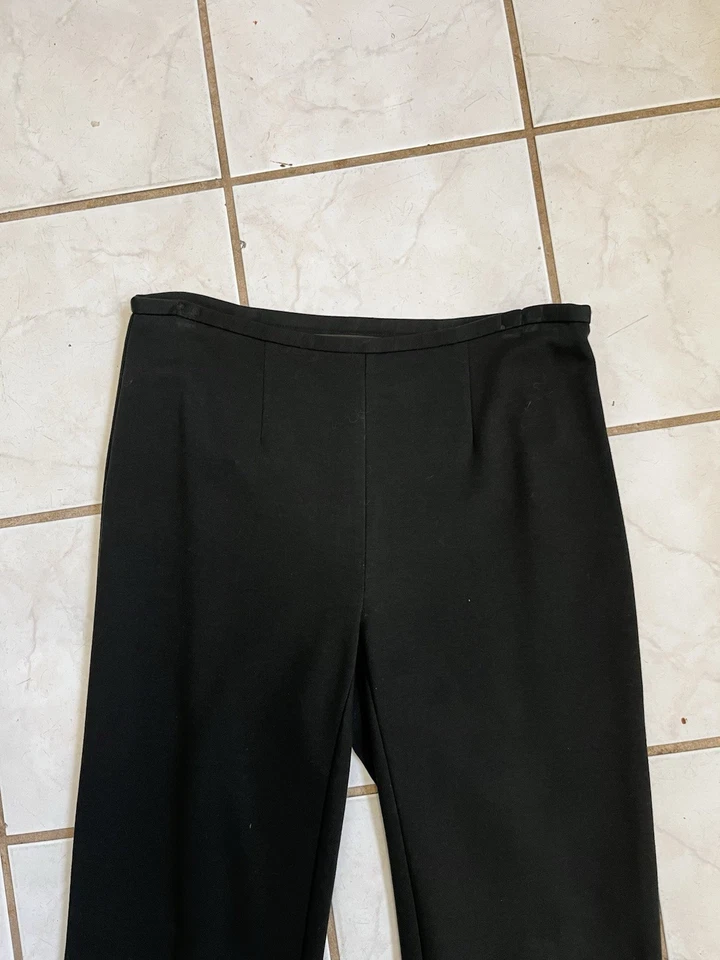 值得纽约新! Dk Forest 绿色 Ponte 针织侧拉链直筒裤 4 码 — 第 2/4 张图片