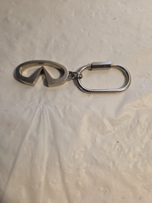 OEM Infiniti Metal Logo Keychain Key Ring Dealer Accessory Brushed Silver Factor
