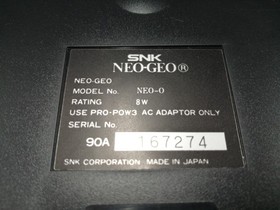SNK Neo Geo NEO-GEO Console Boxed Used