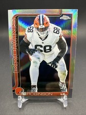 2025 Topps Chrome Football #124 - Cam Robinson - Refractor - Cleveland Browns
