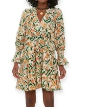 Tuckernuck Pomander Place Medium Floral Bermuda Blossom L/S Kenzo Mini Dress