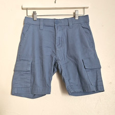 Levi's Boys Size 10 Light Blue Cargo Shorts Cotton Elastane Casual Adjustable