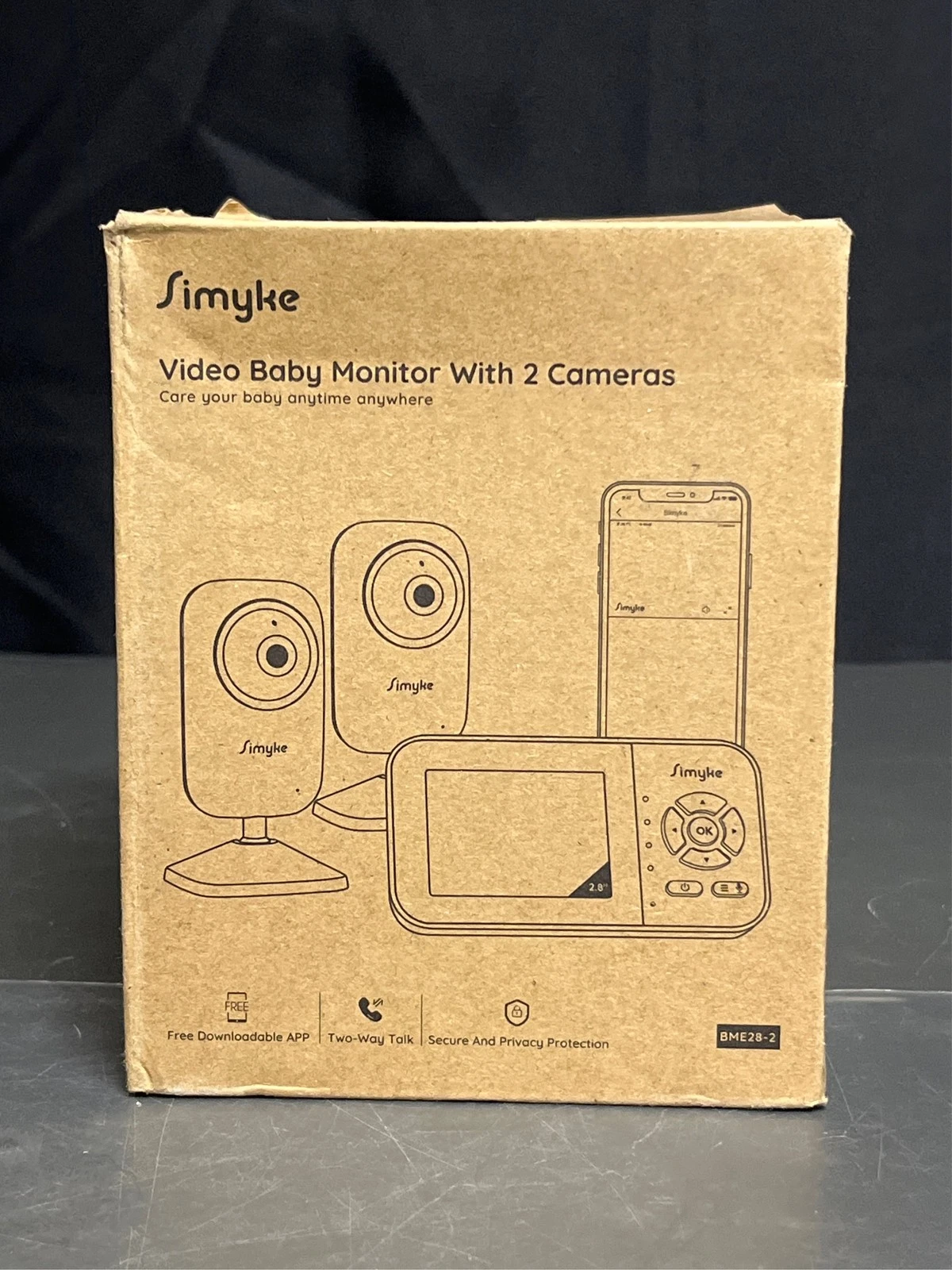 Video Baby Monitor with 2 Cameras and Audio 2.8" Screen,Night Vision,APP,Wirel 1