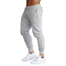 Men's Fleece Lined Slim Fit Casual Tech Jogger Sweatpants Zipper Pockets