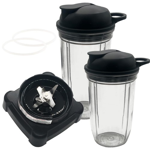 Replacement extractor blade with 18oz 24oz cup and spout lid for Ninja Profes...