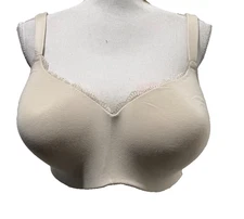 Curvy Couture Bra Style 1266E Sz 42G Viscose Spandex Stretch Beige
