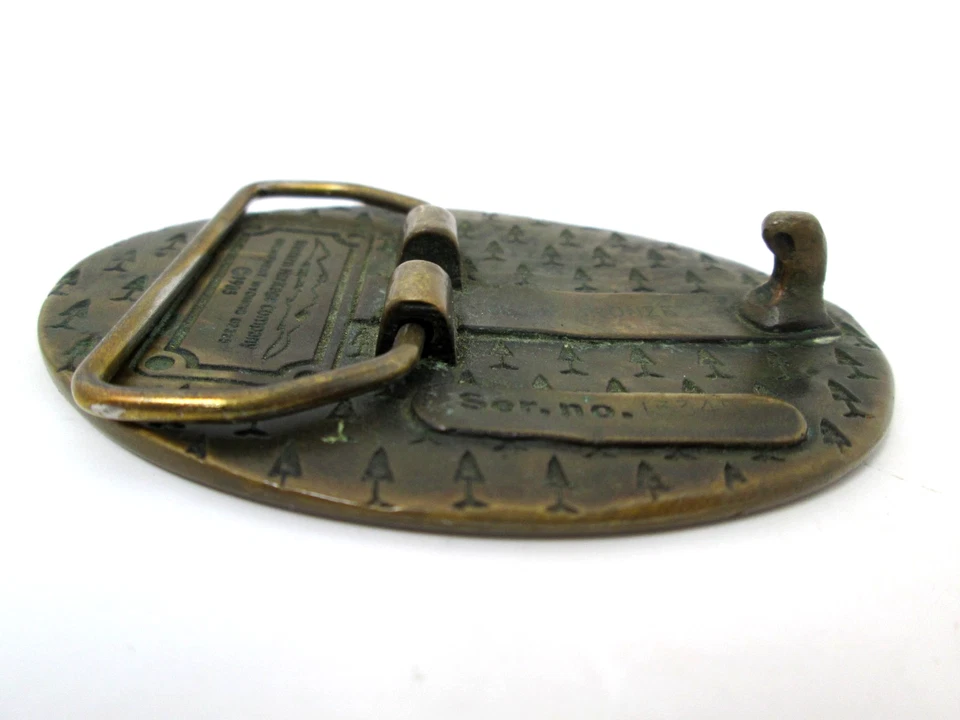 Fivela de cinto vintage do Serviço Florestal dos EUA Departamento de Agricultura bronze maciço década de 1980 - Imagem 3 de 4