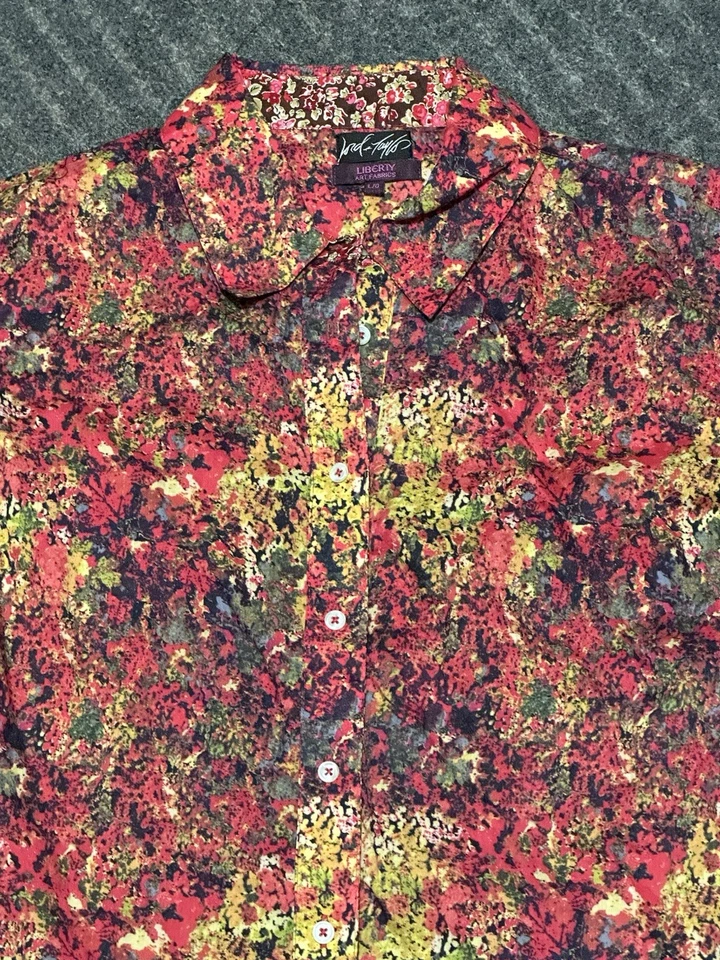 LORD AND TAYLOR Liberty Art Fabrics Floral Button Down Shirt Long Sleeve Large - Image 2 of 4