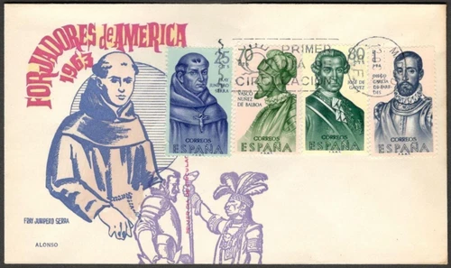 (AOP) Spain 1963 Heroes of AMERICA FDC