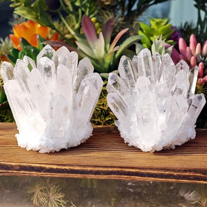 400g+ Rare Large Raw Clear Quartz Crystal Cluster Quartz Mineral Specimens Decor - Image 3 of 4