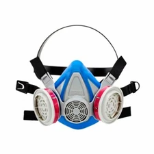 HALF FACE RESPIRATOR FACEPIECE MASK PAINTING WELDING SANDING ASBESTOS MOLD MED.
