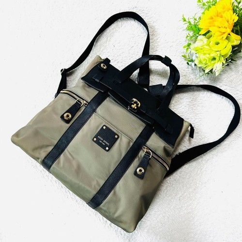 Henri Bendel Jetsetter Three Way Bag Tote/Shoulder/Backpack Olive Green EUC