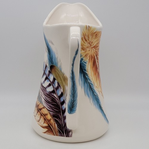 Pier 1 Imports FEATHER Water Pitcher Retired Ironstone 9 5/8" Southwest Design - Picture 4 of 11