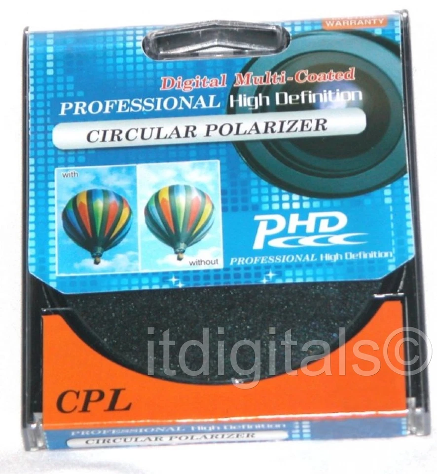 86mm CPL Circular Polarizer Polarizing Lens Filter C-PL Multi-Coated Optical - Image 2 of 2