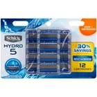 Schick Hydro 5 Refill Razor Blade, 12 Cartridges - BLISTER PACK