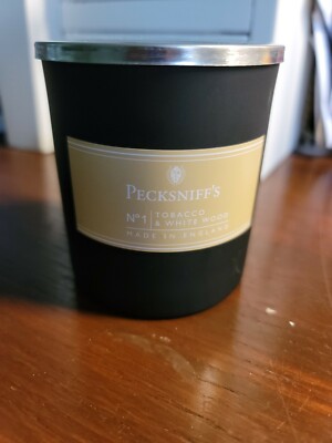 Pecksniff's~No1~TOBACCO & WHITE WOOD~Aromatherapy~1 Wick~CANDLE~6.0 oz~180g  +Lid