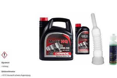 5L CHEMPIOIL Motoröl Multi HQ 20W-50 SAE 20W-50 API SL/CF inkl. Auslaufschlauch