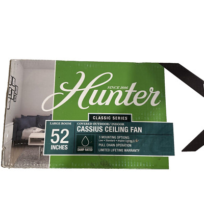 Hunter Cassius 52 Cassius 52'' 3 Blade Outdoor Ceiling Fan - Black