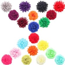 20 Pcs Dog Collar Flowers, Pet Flower Bow Ties Dog Flower Multi-Color Solid
