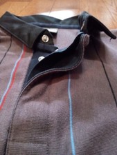 LeTigre Mens Vintage 1980s Grey/Strip Pullover Rugby Polo Shirt (L) Fits as Med.