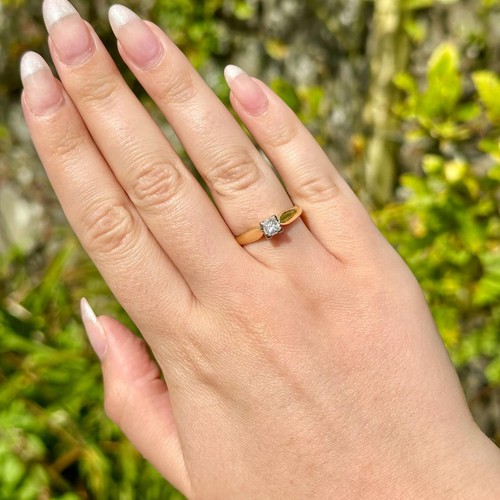 DIAMOND SOLITAIRE RING 0.30CT PRINCESS CUT DIAMOND - Picture 8 of 10