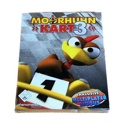 Neu Moorhuhn Kart 3 Pc Spiel Big Box Eurobox phenomedia Spiel Fun Racer sealed