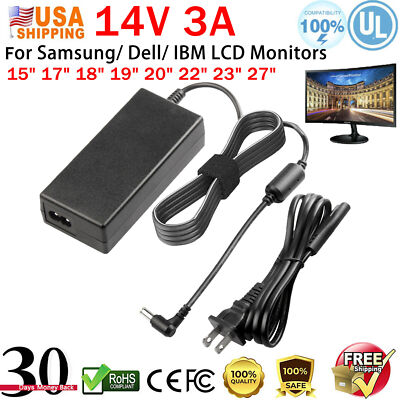 14V 3A Power Supply for Samsung SyncMaster 15 -27 Inch Series LCD Monitor 