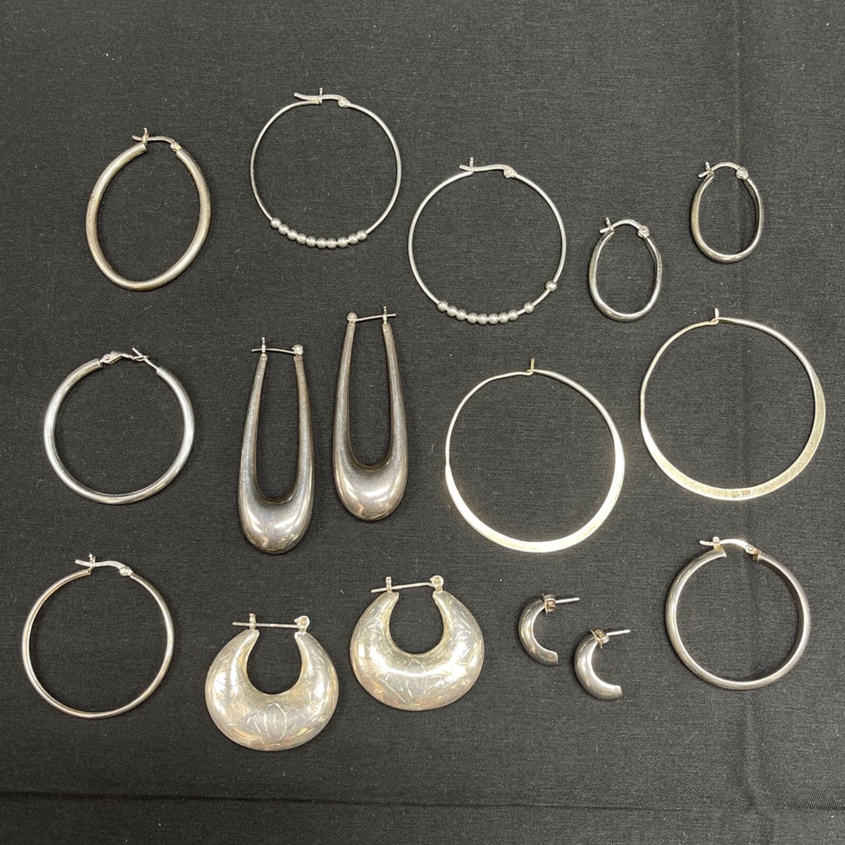 U.S vintage シルバー925 middle hoop ピアス VINTAGE ヴィンテージ ゴールドフープピアス シルバー925 | unune