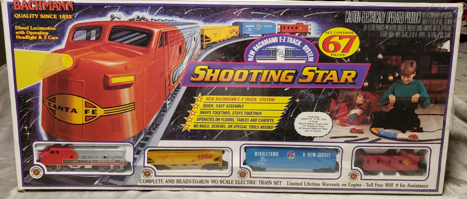 model power santa fe train set