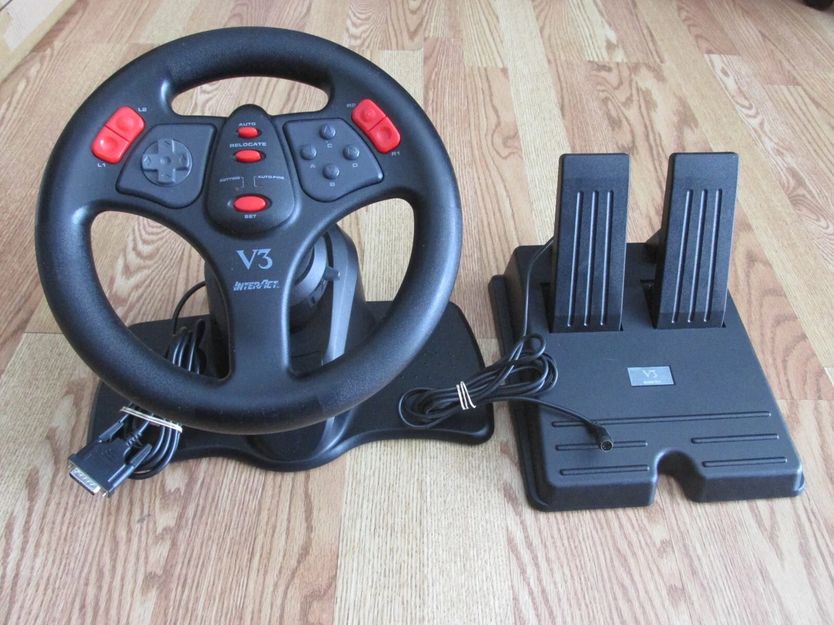 InterAct V3 Racing Wheel With Pedals PC GamePort SV 280 GSM eBay