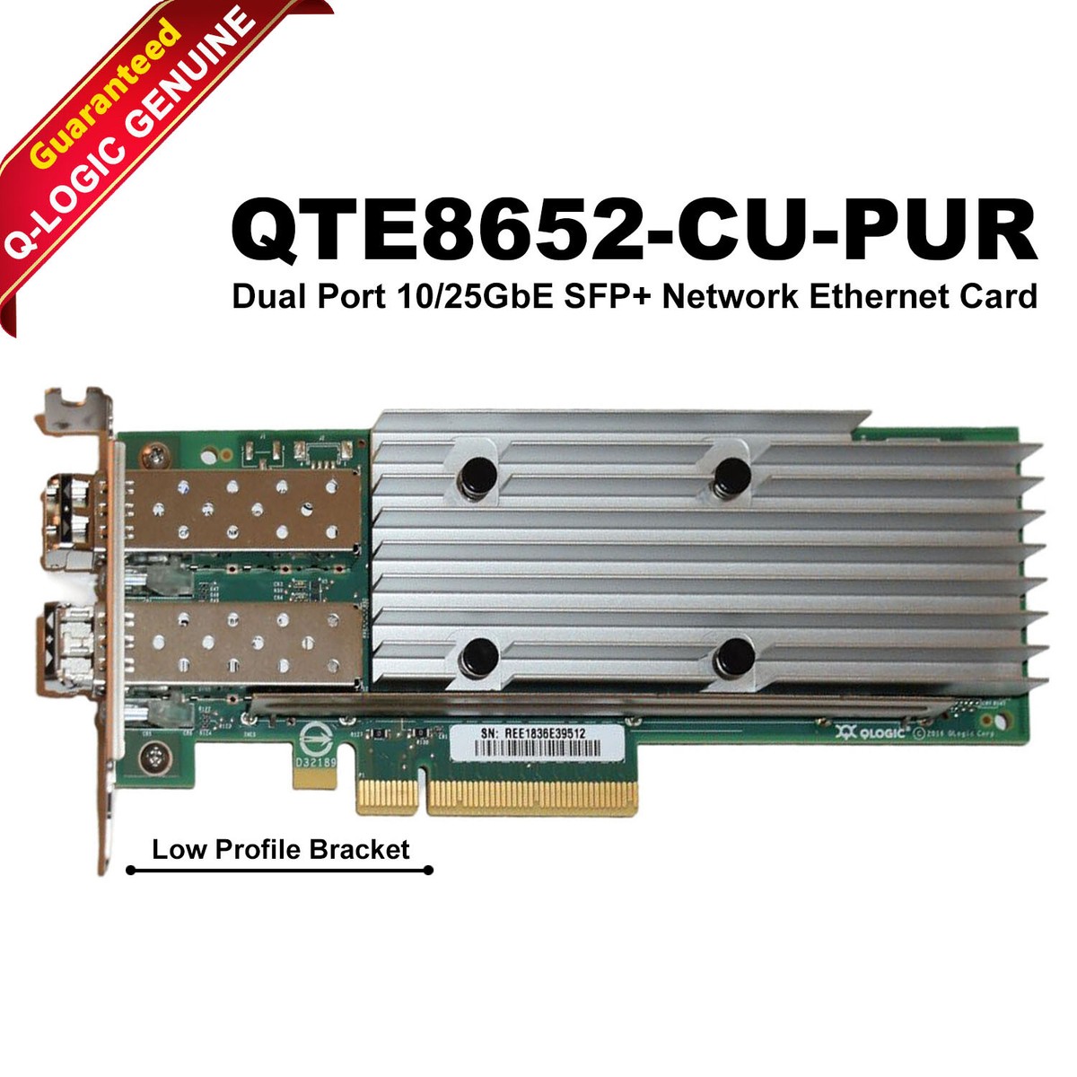 QLogic 16G FC/10GbE 2ch カード QLE8362-CU QLogic QTE8652-CU-PUR Dual Port 10/25GbE Low Profile SFP+ Network