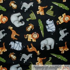 BonEful Fabric FQ Cotton Quilt Baby Safari Jungle Animal Unisex Baby Kid L Print