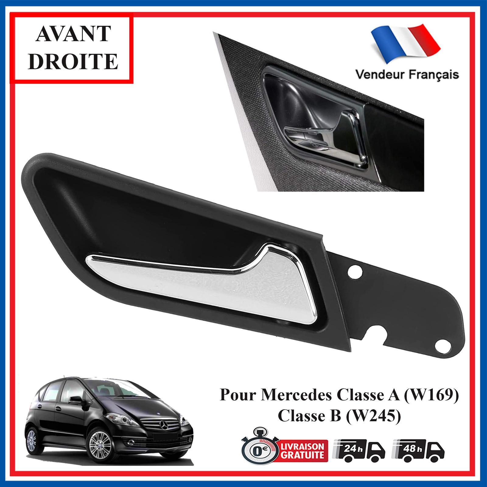 Poignée de porte Classe B W245 pour réparer un intérieur usé sans changer tout le panneau
