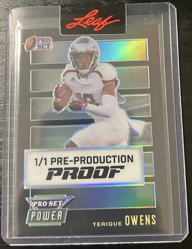 2024 Pro Set Metal Power Black Prismatic 1/1 Proof Terique Owens S.F. 49ers