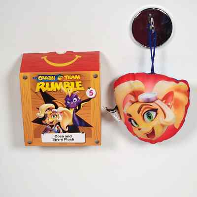 2023 McDonalds Skylanders CRASH TEAM RUMBLE 1 & 5 Coco & Spyro Plush & Card Game