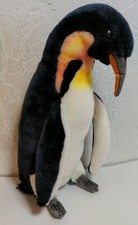 FAO Schwarz Emperor Penguin Plush Stuffed Animal 14" Black White