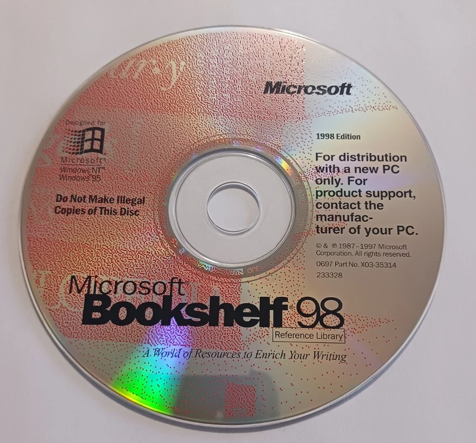 Microsoft Bookshelf 98 Reference Library CD-ROM Windows NT Books Vintage - Image 2 of 3
